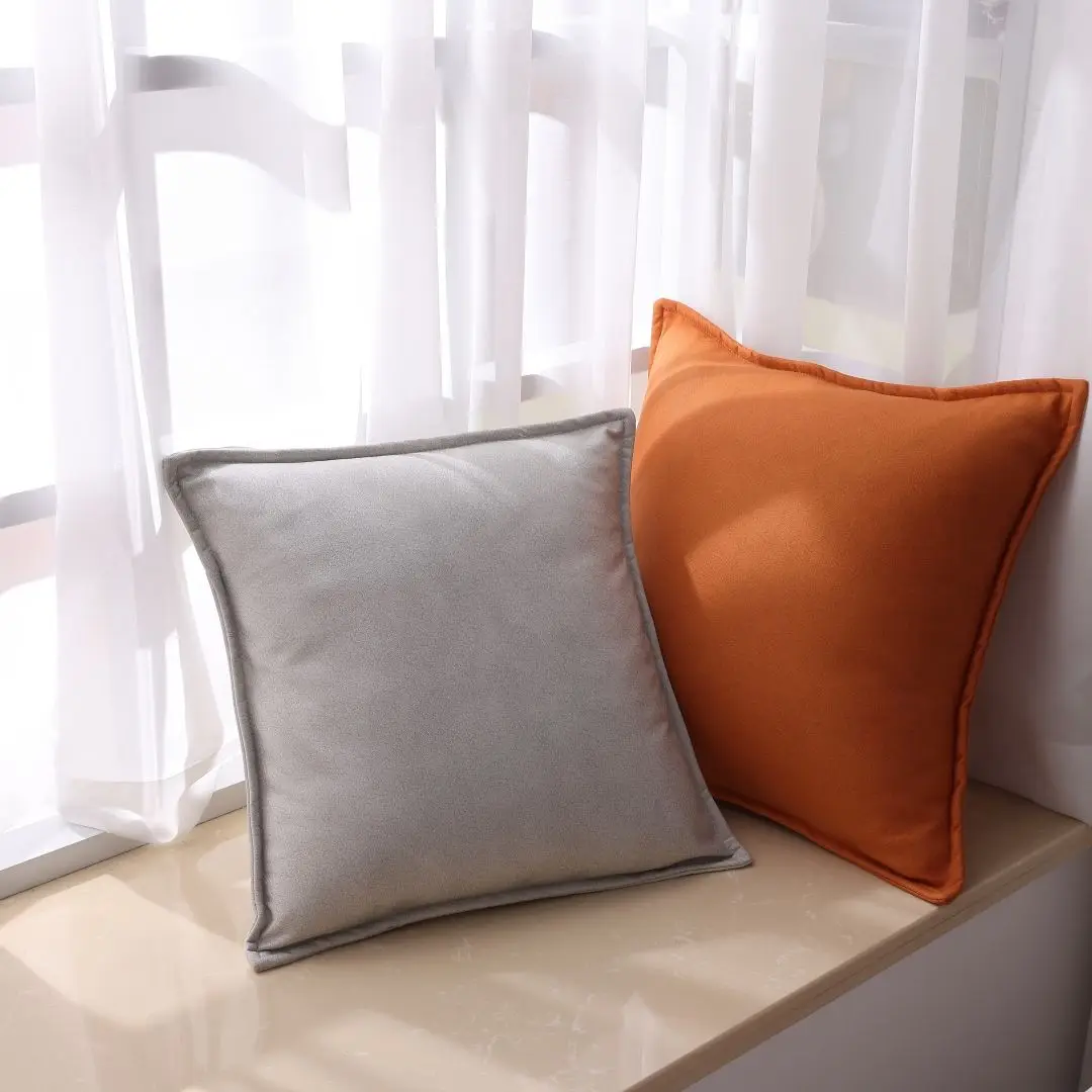 High -grade Pillow Living Room Sofa Bed Backrest Office Car Waist Pillow Soft  Decorative Cushion Pillowcase