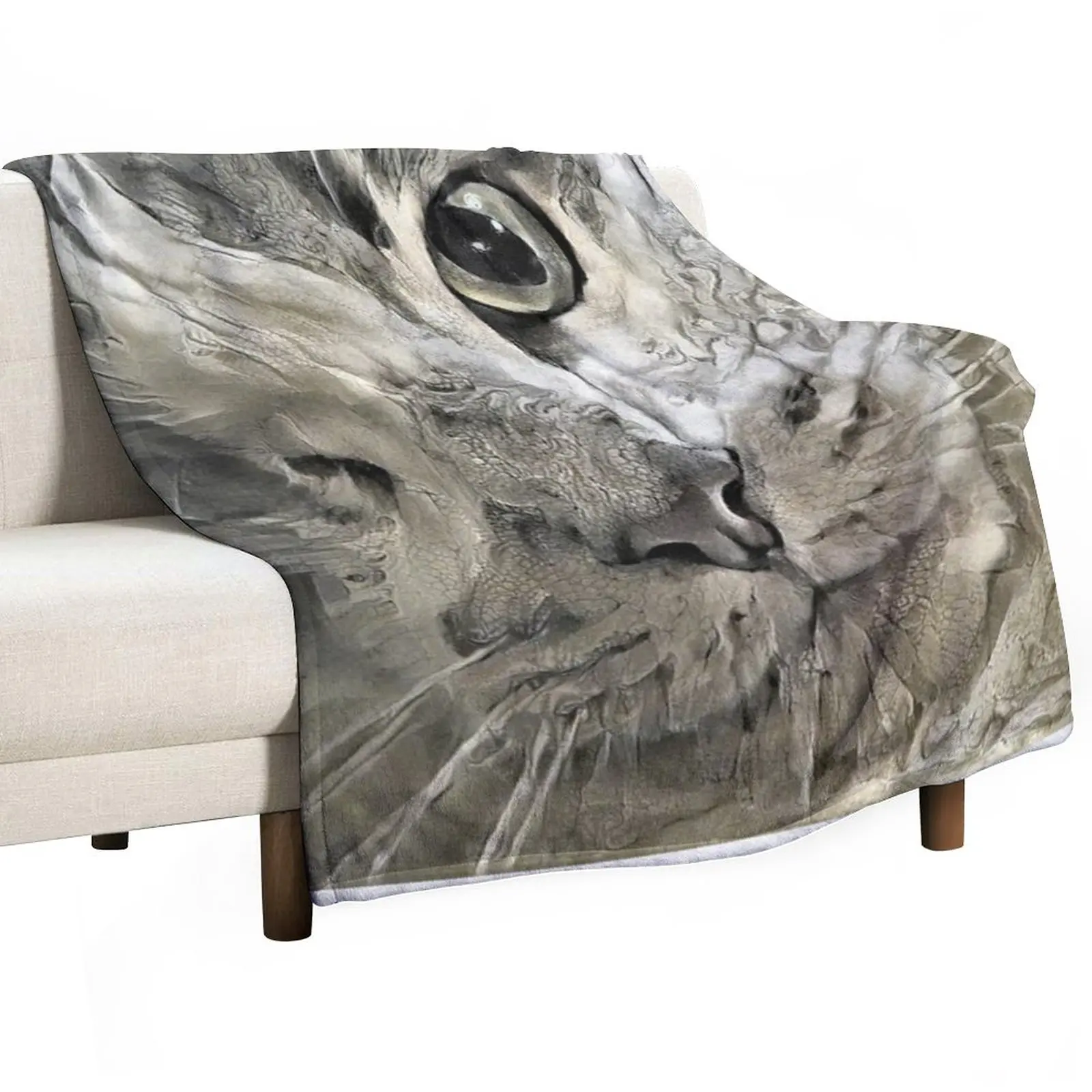 

New One-Eyed Cat (I) Throw Blanket Extra Large Throw Thermals For Travel Thins Decorative Sofas Blankets