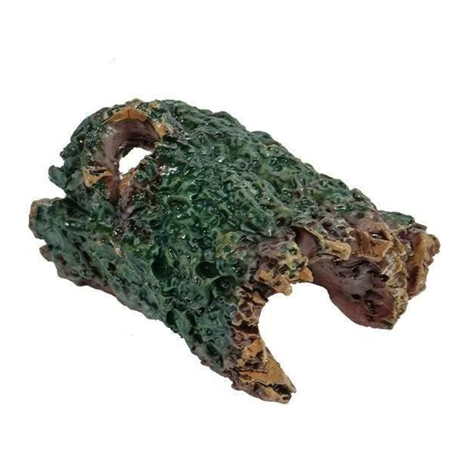 Reptilien-Versteckhöhle, Rindentähnliche Terrarium-Landschaftsdekoration für Kleine Eidechsen und Geckos, Harz-Habitat-Ornament-Zubehör – Detail 9