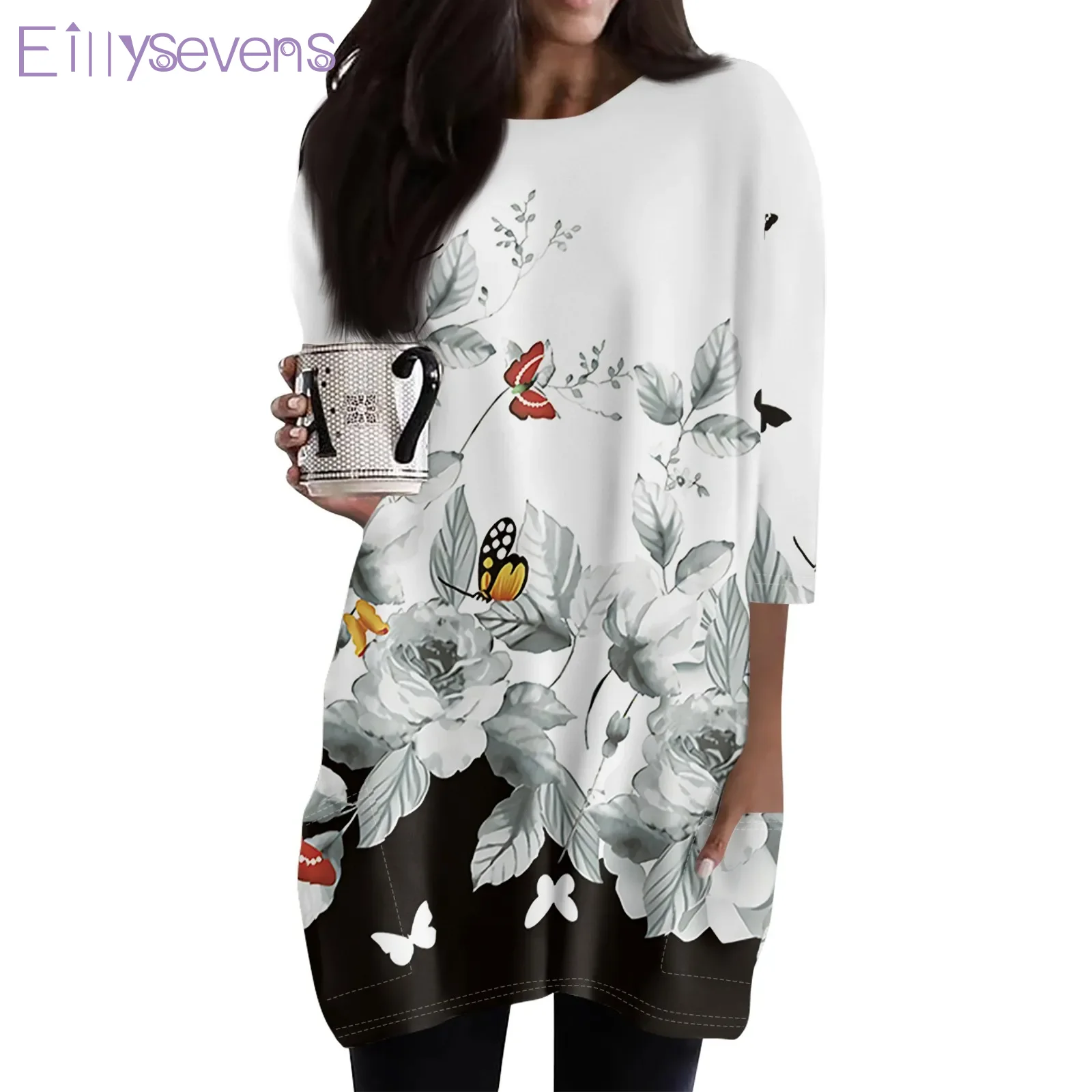 2024 New Women's Blouse Casual Long Sleeve O-neck Printed t-Shirt High Quality Comfortable Clothing Large Women's Clothing top