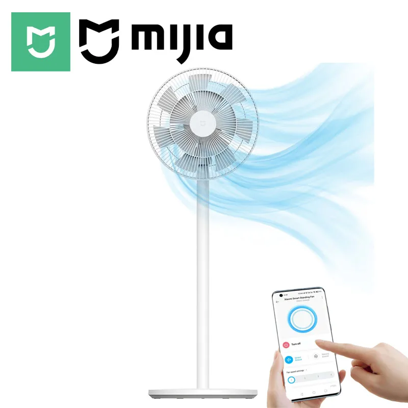 MIJIA Smart DC Frequency Conversion Electric Floor Standing Fan Battery Version,Bedroom Office Wireless Fans,4 Speeds, 4 Modes,