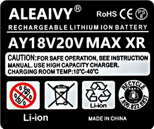 DCB200 Lithium Ion Battery 3.0Ah Label for DeWalt 1.5/2.0/2.5Ah 18V 20V Lithium Battery Accessories DCB201 DCB203 DCB183 Label