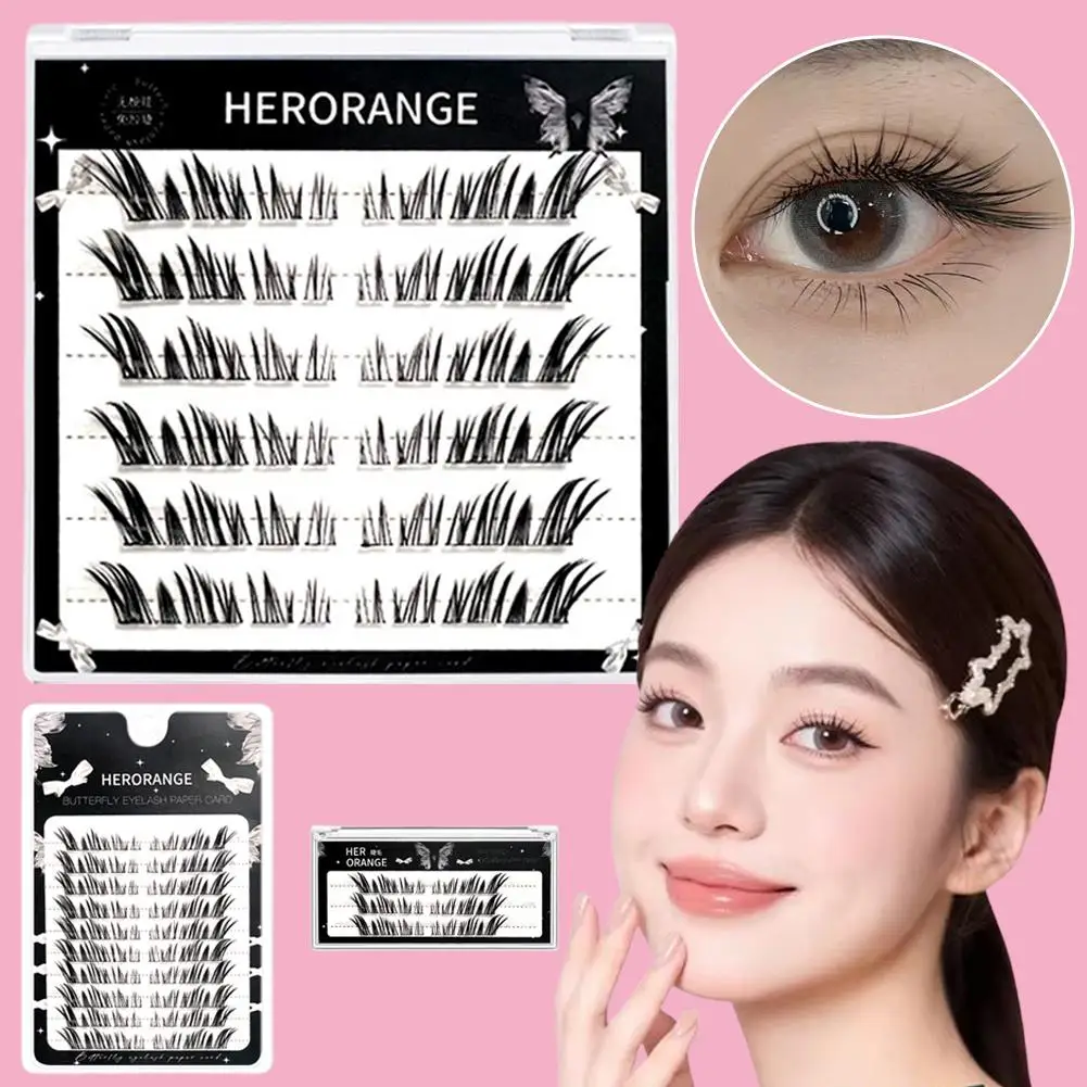 Natural Charming Lashes Y2k Segmented Foxes Eyelash Extension False Clusters Eyelashes Fluffy Single Tools Makeup F0F2