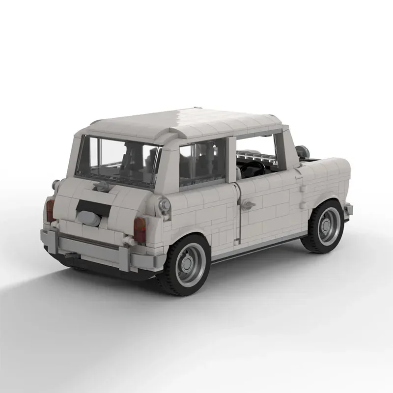 Modelo de coche de ciudad Popular, ladrillo de construcción MOC, coche Retro pequeño de cuatro plazas, tecnología Modular, regalo, vacaciones, montar, traje de juguete para niños