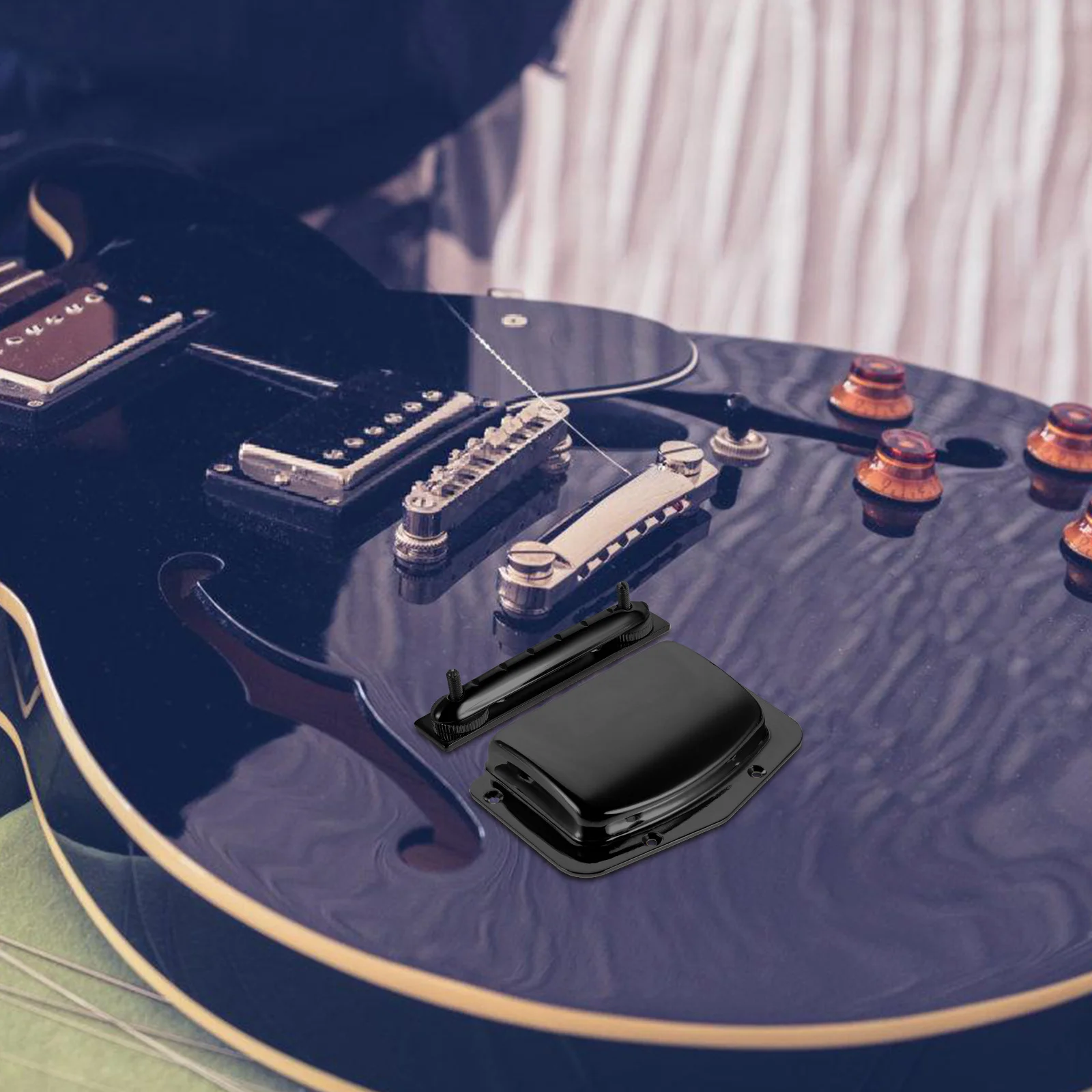 

Adjustable Electric Guitar Bridge Cover Metal Protective Plate for Enhanced Playability Tuning Accuracy Universal Compatibility