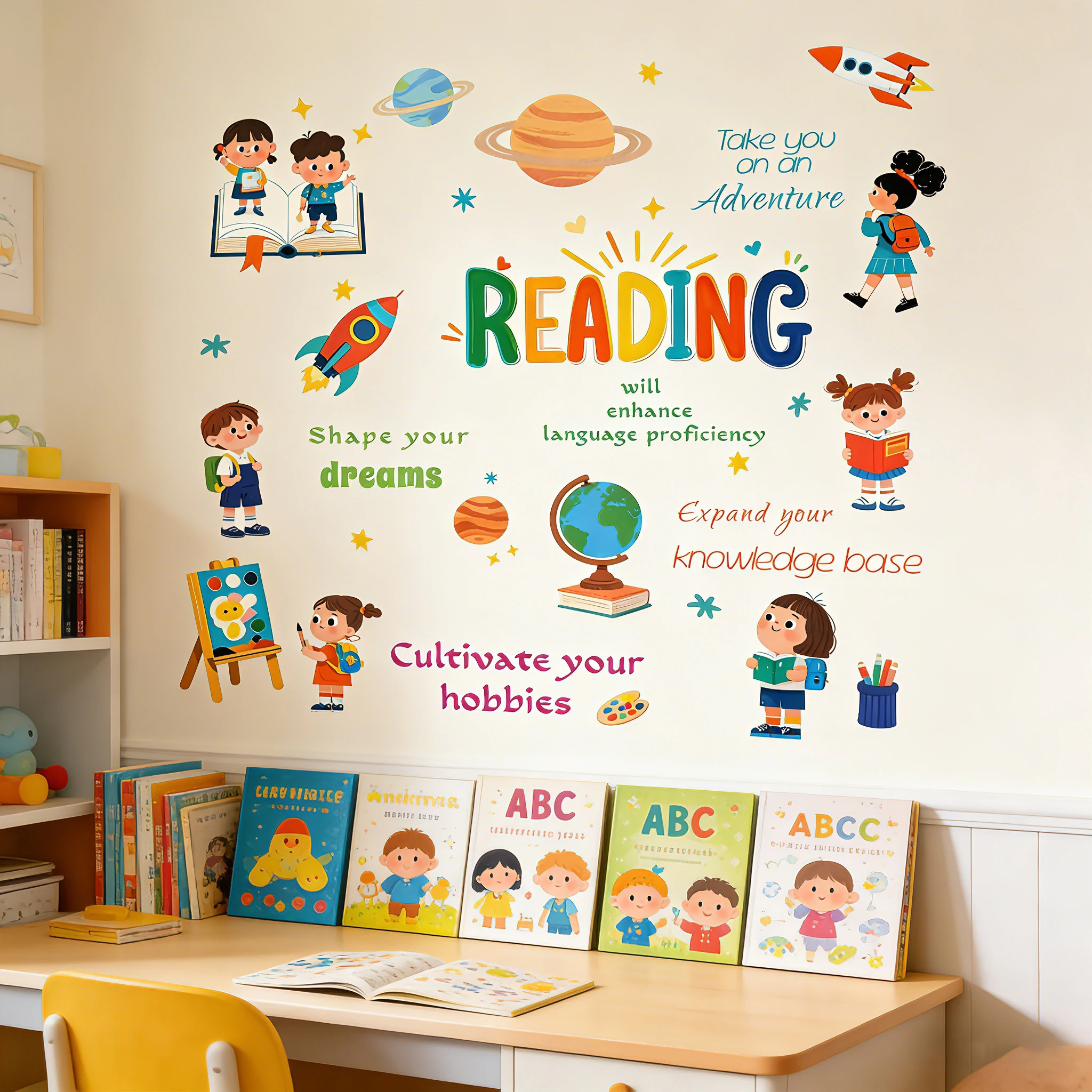 Adesivos de Parede de Personag - Kids Education Nursery avaliação e preço