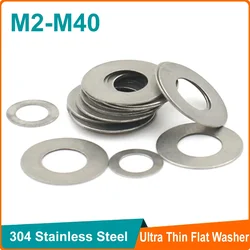 10-50pcs 304 Stainless Steel M3 M4 M5 M6 - M40 Adjusting Ultrathin Precision Shim Gasket Ultra Thin Flat Wafer Washer DIN988