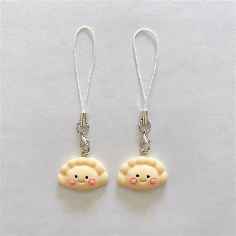 Cute Mini Dumpling Charm,Dim Sum Charm,Mobile Phone Charm,Keychain for Bags and Electronics,Kawaii Gift Idea