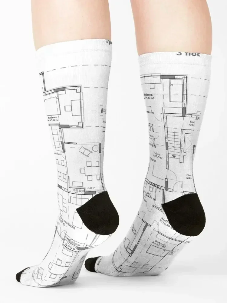 مخططات ورسومات منزلية خاصة بتفاصيل معمارية قصة واحدة. جوارب شفافة هدية عيد الميلاد هدية مضحكة للرجال جوارب نسائية