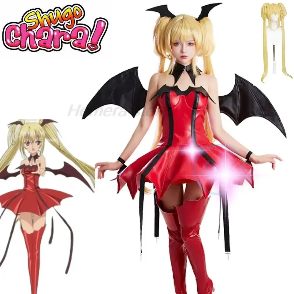 Anime Shugo Chara Tsukiyomi Utau Duivel Cosplay Kostuum Vrouwen Sexy Jurk Outfits Halloween Uniform Carnaval Party Kostuums Cos