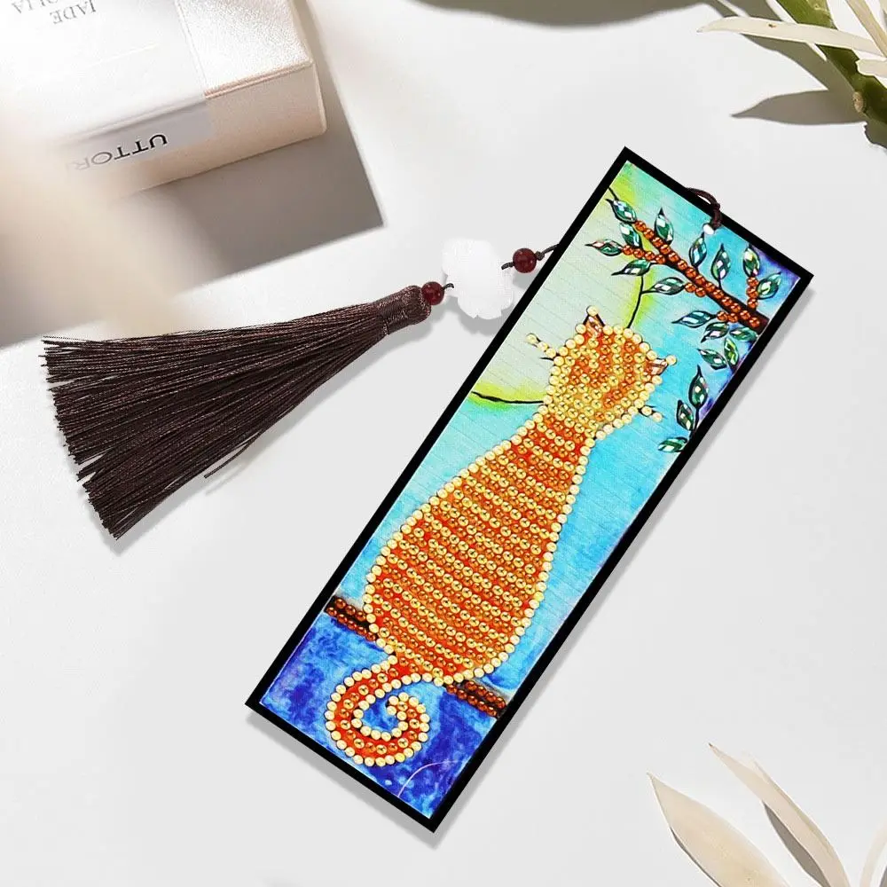 3D DIY Diamond Painting Tassel Bookmark Diamond Embroidery Decorative Pendant Handmade Gifts Art Crafts Kit Book Mark Supplies