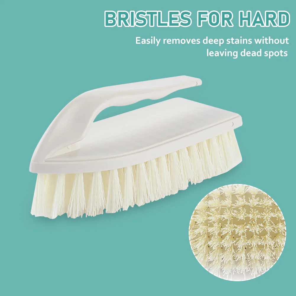 Scrubbing Brush Plastic Cleaning Scrubbing Brush With Handle Non Slip Scrubber Brush Stiff Bristle Clean Kitchen Bath Car Brush