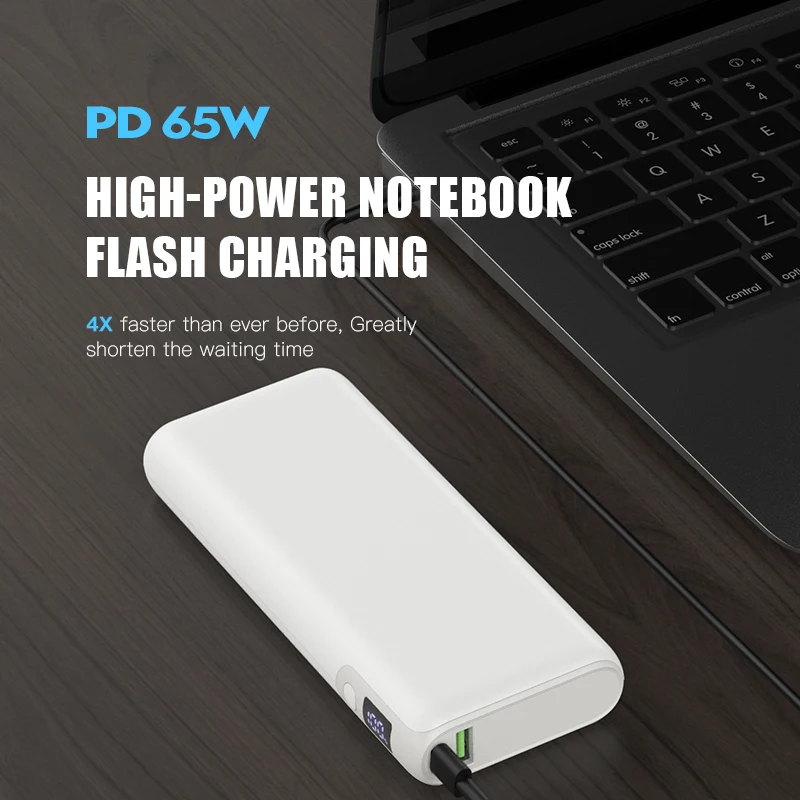 WST 19200mAh PD 65W Fast Charging Power Bank Type C Two Way Quick Charge Portable Powerbank for Laptop Mobile Phone