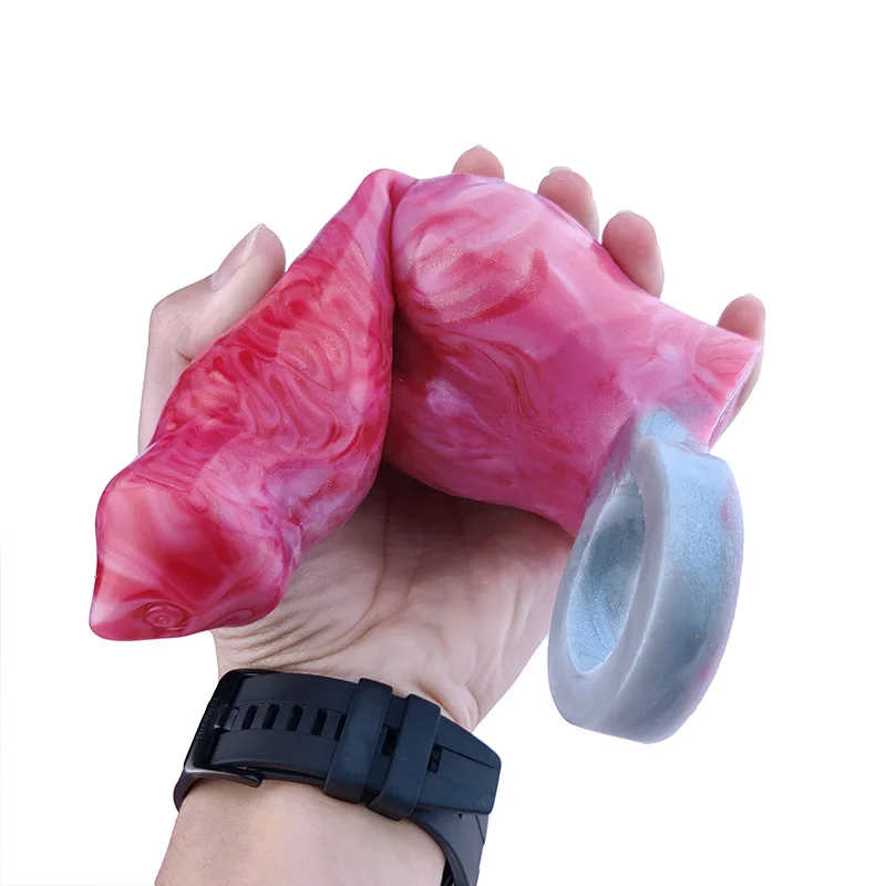 YOCY Aumento do pênis Realístico Cobertura de dildo com nó de cachorro Brinquedos adultos para homens Preservativos de silicone Manga peniana