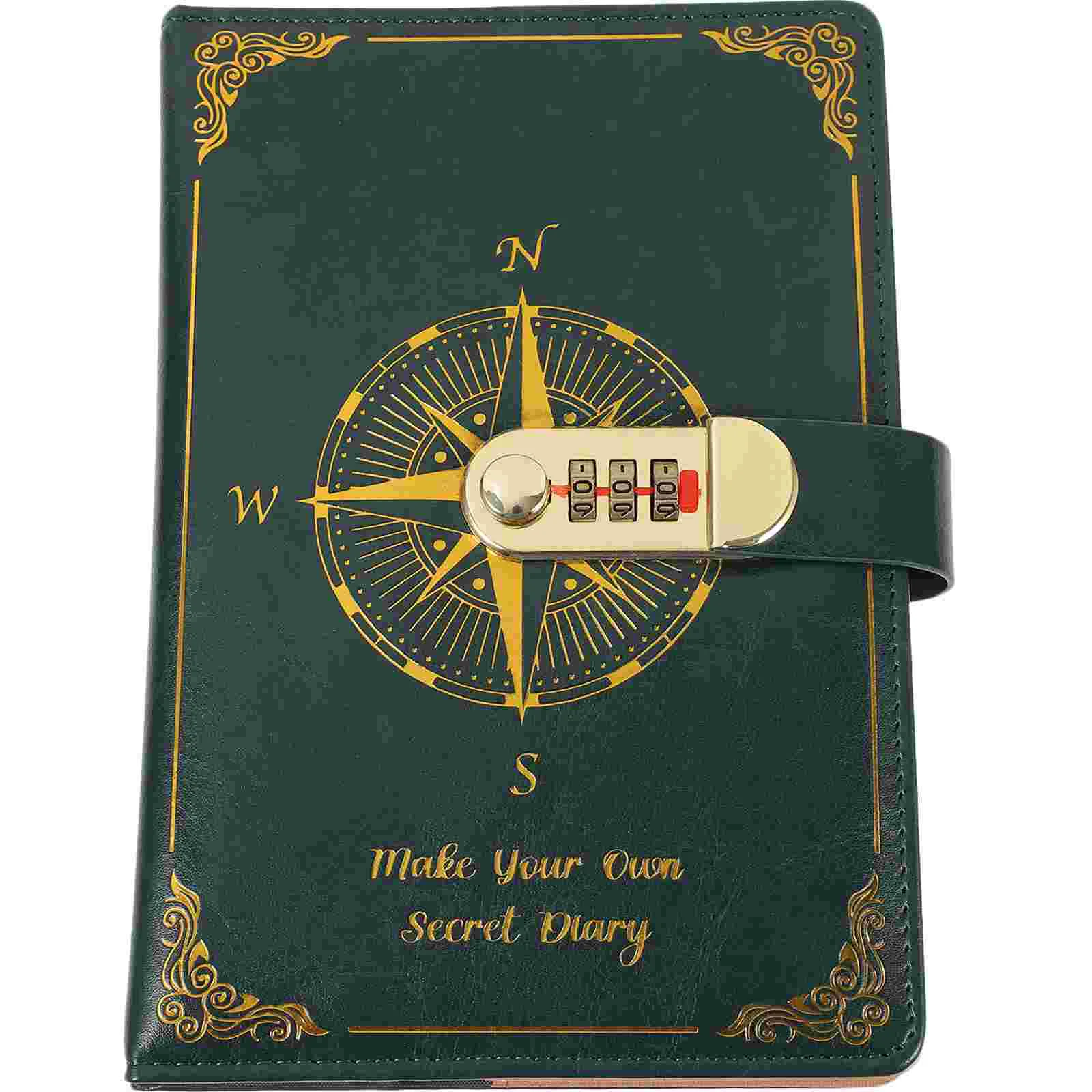 Notebooks Retro Diary Password Lock A5 (green) Scrapbooking Journal for Writing Notepad with Office