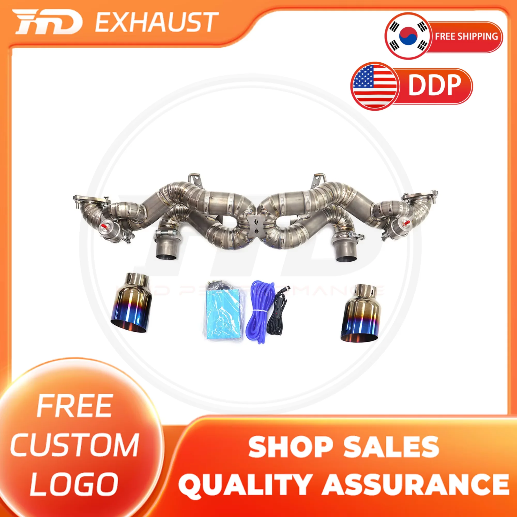 

HMD Лидер продаж Выхлопная система Высокопроизводительная выхлопная система Catback для Porsche 718 GT4 RS Автоматическая модификация Титановый сплав