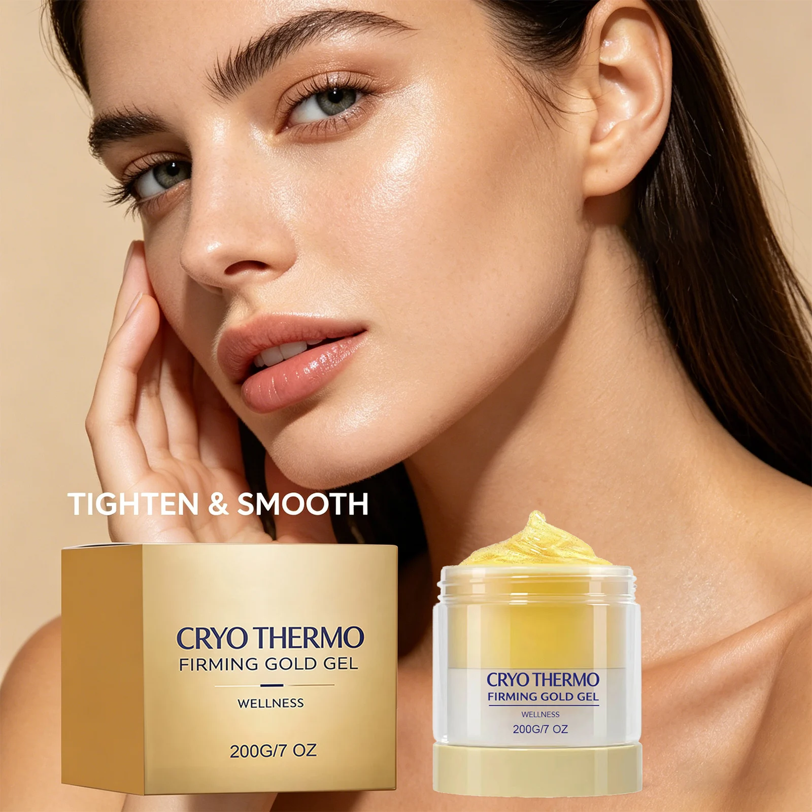 Firming Gold Face Cream Moisturizing Accelerate Fat Metabolism Improve Skin Elasticity Reduce Sagging Wellness Body Massage Gel view 6