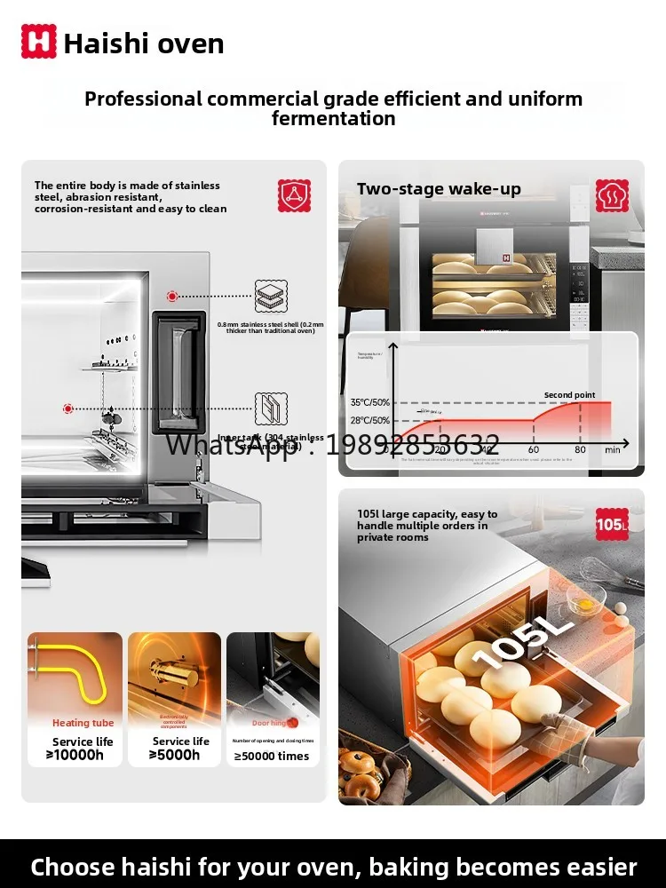 ZZ Caixa de fermentação comercial Grande capacidade Caixa de impermeabilização de pão pão cozido no vapor Temperatura constante Umidade constante