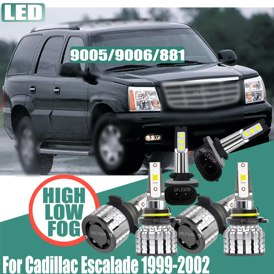 

Summer Driving Essential — полная светодиодная фара и противотуманная фара HB3 Hi HB4 Low 881, противотуманная фара для Cadillac Escalade 1999 2000 2001 2002