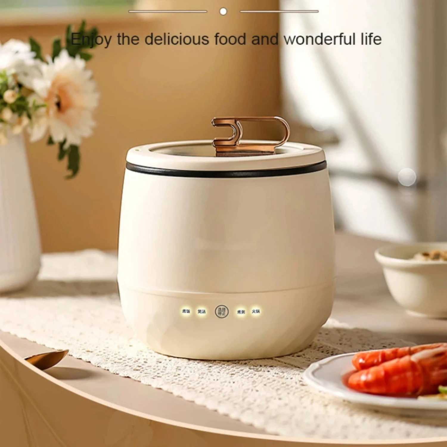 NEW Compact Mini Sturdy Bear-shaped Rice Cooker - Small Portable Office Rice Pot, Perfect Gift - with Safe 220V/110V Dual Voltag