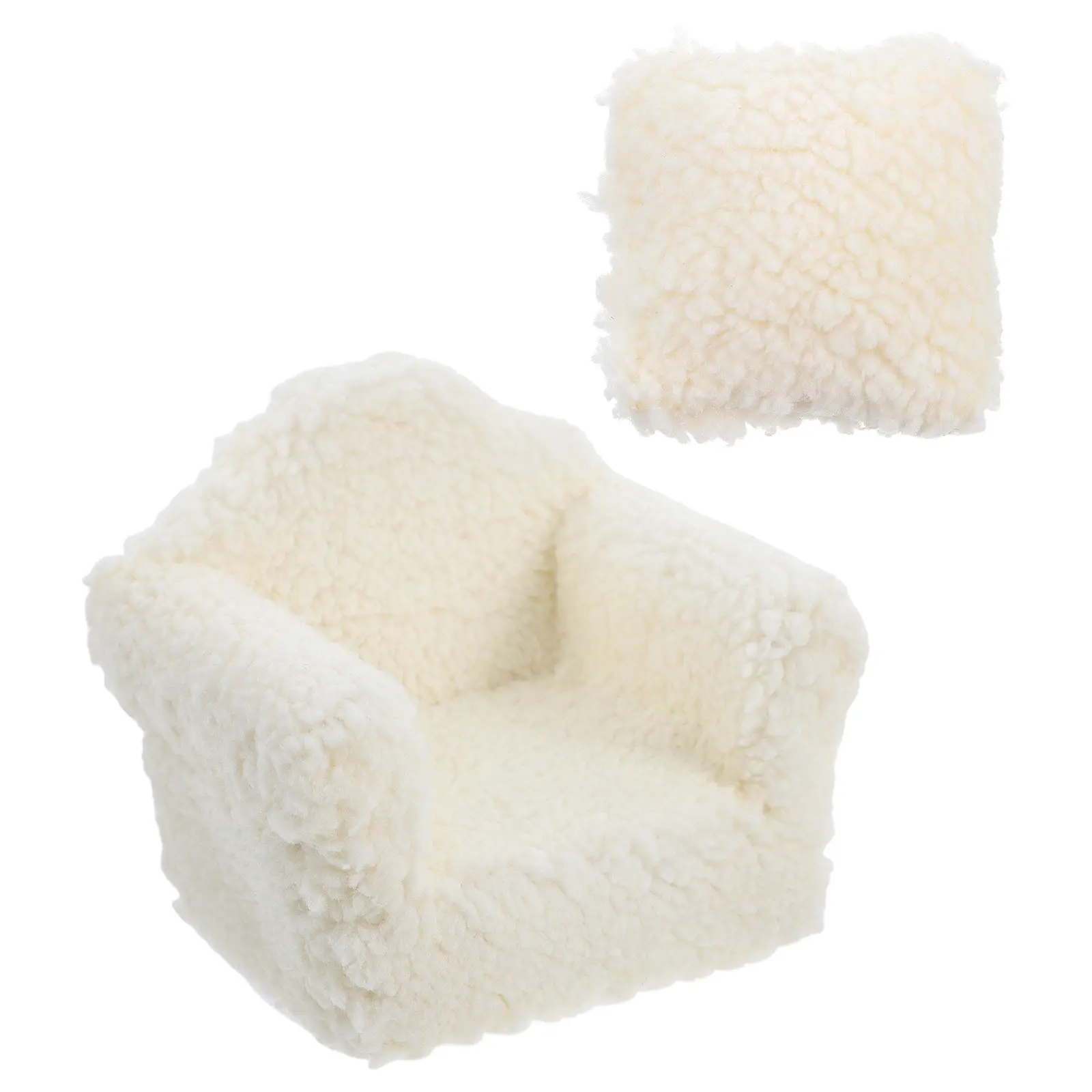 

Миниатюрный диван для кукольного домика, одноместное кресло, мягкая тканевая подушка, удобное кресло для гостиной, миниатюрная мебель