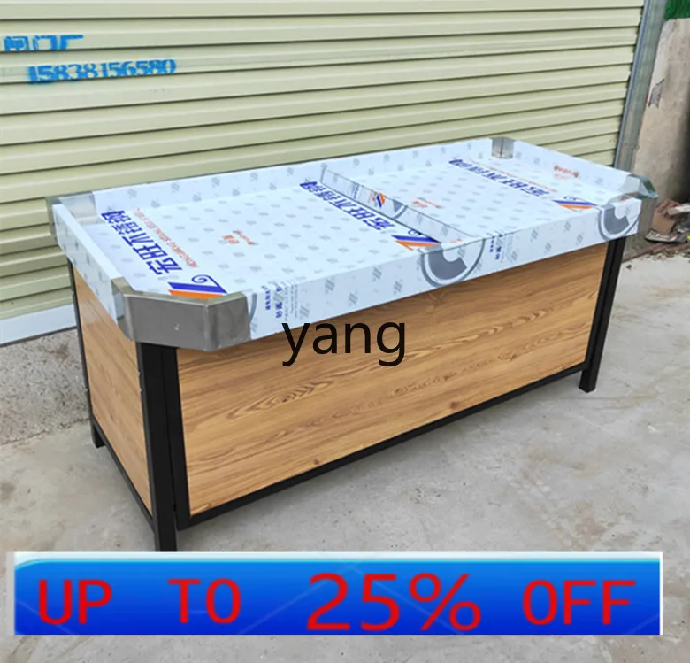 Lcx  Supermarket Stainless Steel Fruit Shelf Vegetable Display Shelf