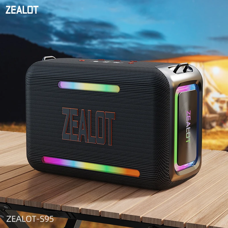 ZEALOT-S95 120W Waterproof Portable Loud Bluetooth Speaker, Wireless Outdoor Boombox SubwooferTriple Passive Radiators-Deep Bass