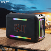 ZEALOT-S95 120W Waterproof Portable Loud Bluetooth Speaker, Wireless Outdoor Boombox SubwooferTriple Passive Radiators-Deep Bass