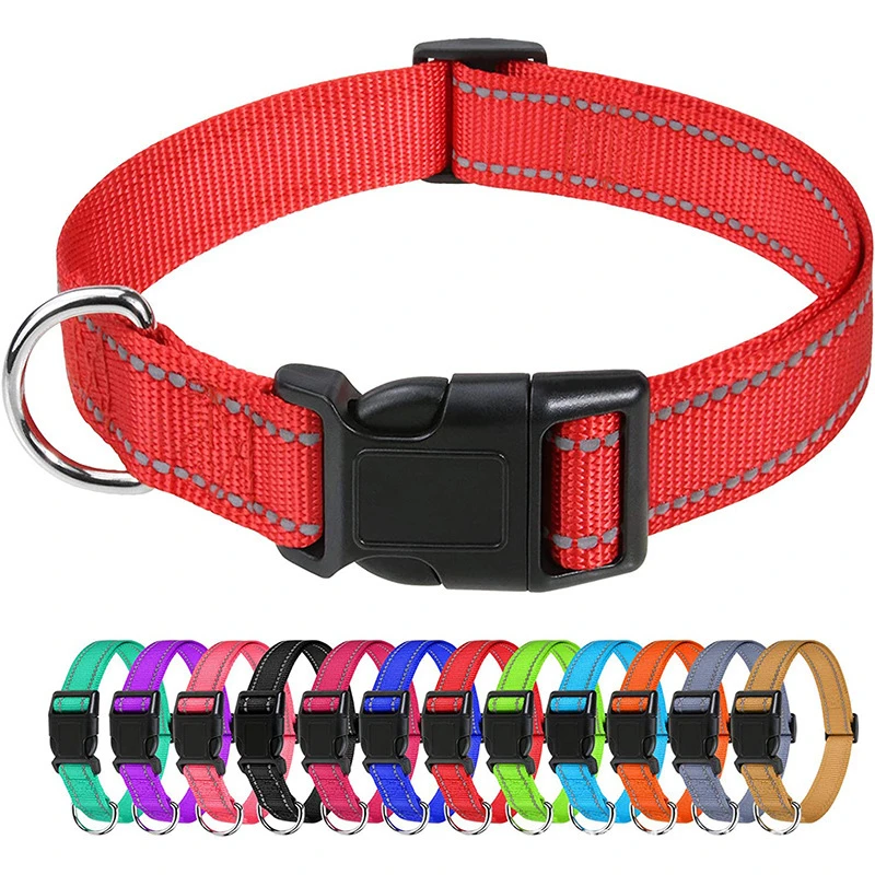 Reflective Nylon Dog Collar For Small Medium And Large Dogs_voghion.com