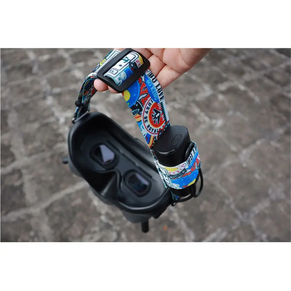Adjustable Graffiti Color With Battery Hole For DJI FPV Goggles V2 Elastic Band Head Strap Replacement Headband