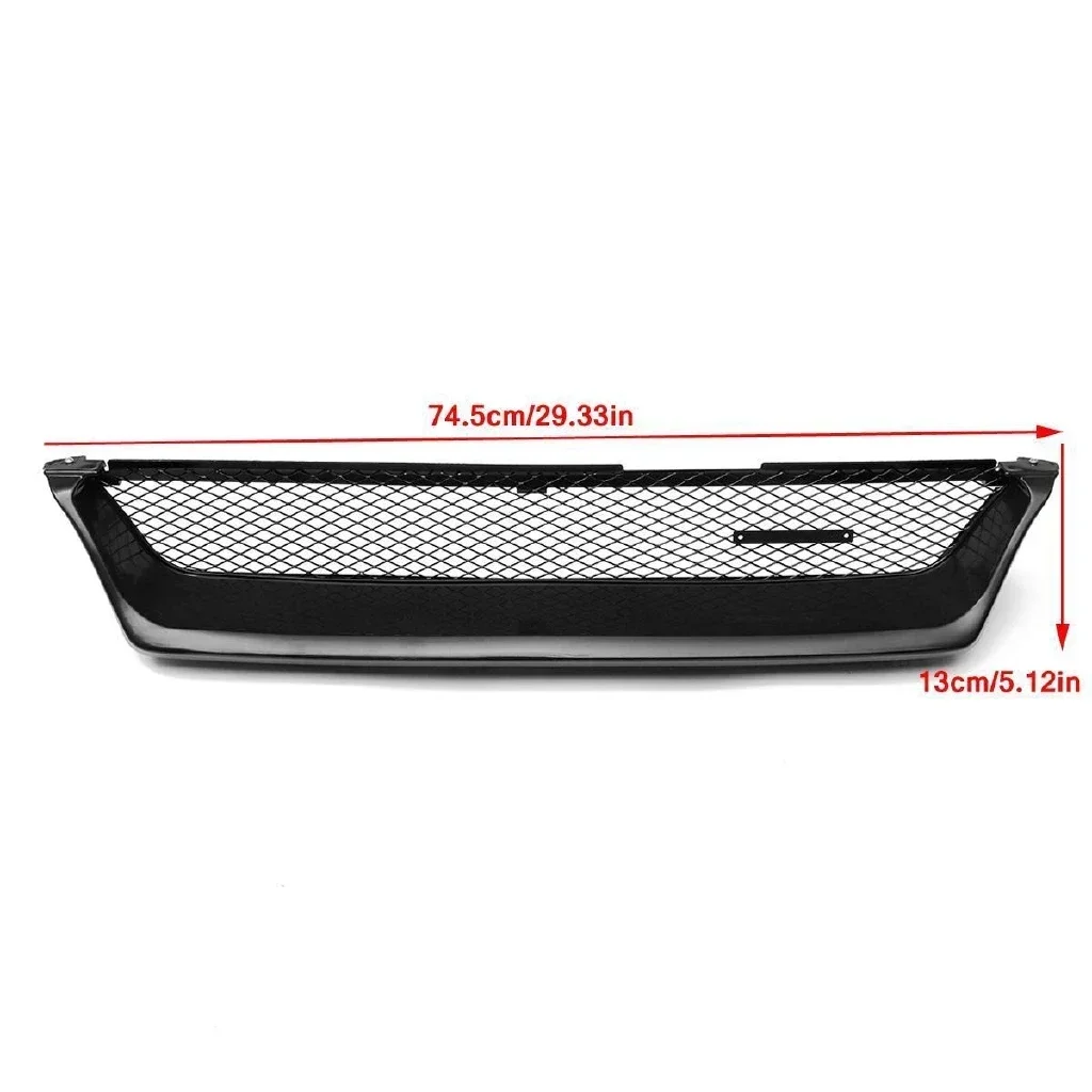 Car Front Grilles Bumper Grille Touring Wagon Style Racing Grill Glossy Black For Toyota Corolla AE101 1993-1997 Exterior Part