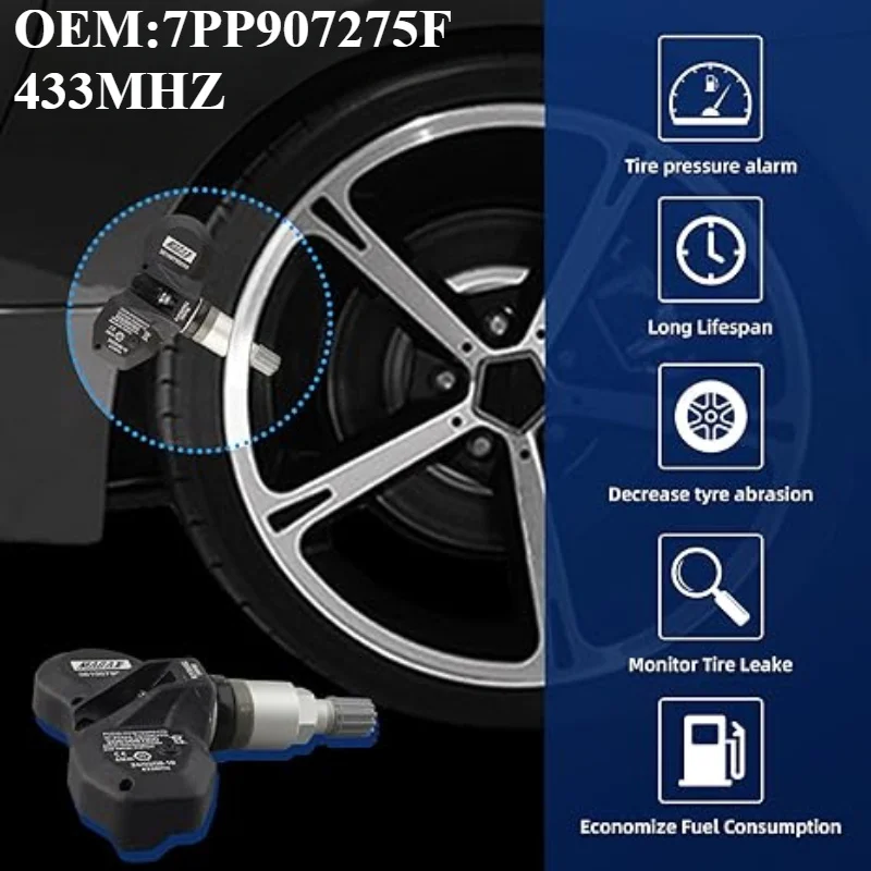 

1/4 шт. OEM-датчик давления в шинах TPMS # 7PP907275F # 433 МГц для # Ауди # Астон-Мартин # БЕНТЛИ # ЛАМБОРГИНИ # PORSCHE # VOLKSWAGEN