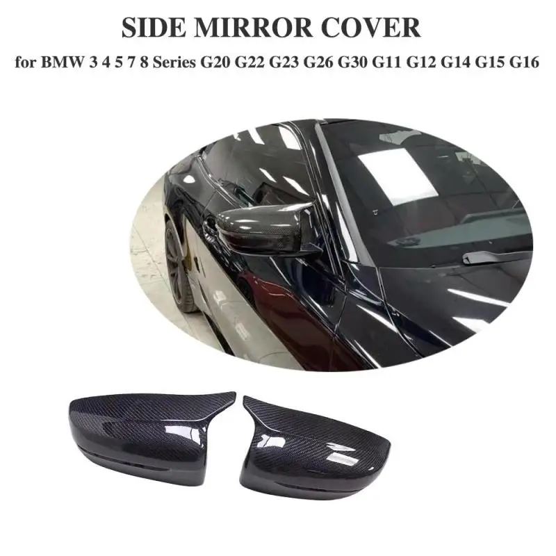 For BMW 3 4 5 7 8 Series G20 G22 G23 G26 G30 G11 G12 G14 G15 G16 Carbon Fiber Car Accessories Mirror Cover Covers