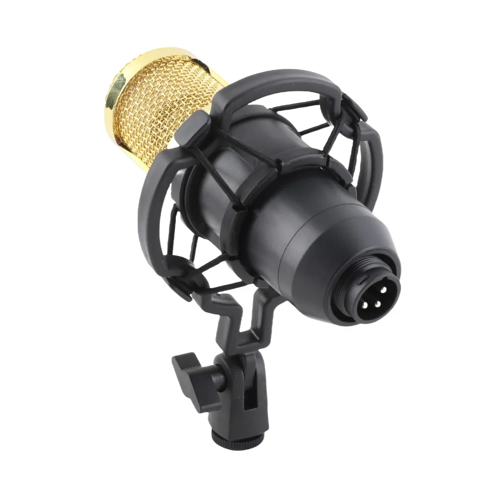 

3pin XLR to 3.5mm Wired Condenser Microphone With Shock Mount Professional for BM800 Microphone Broadcast Mic Laptop