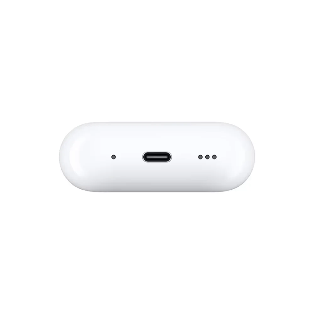 سماعة أذن Apple AirPods Pro الجيل الثاني USB‐C مع خاصية إلغاء الضوضاء النشطة MagSafe الأصلية المزودة بتقنية البلوتوث اللاسلكية