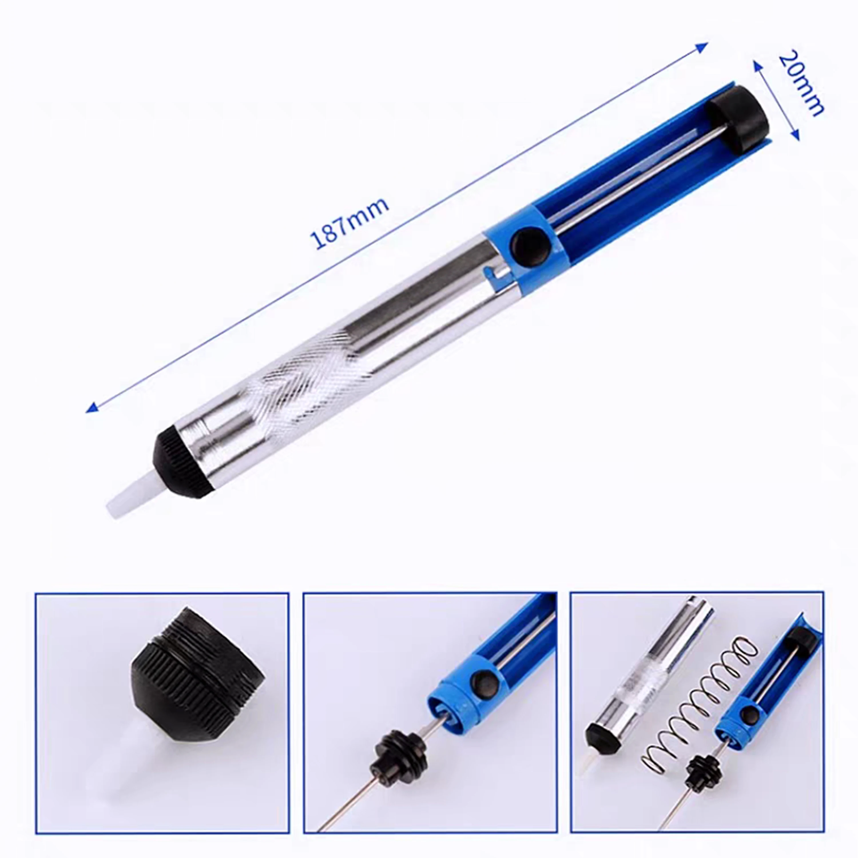 Aluminum Metal Desoldering Pump Suction Tin Gun Soldering Sucker Pen Removal Vacuum Desoldering Pump Tool image 5