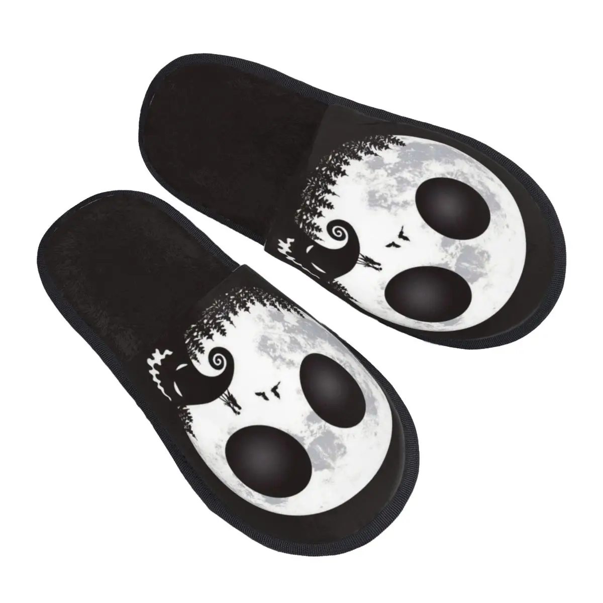

Custom Print Women Jack Skellington Halloween House Slippers Soft Warm Memory Foam Fluffy Slipper Indoor Outdoor Shoes
