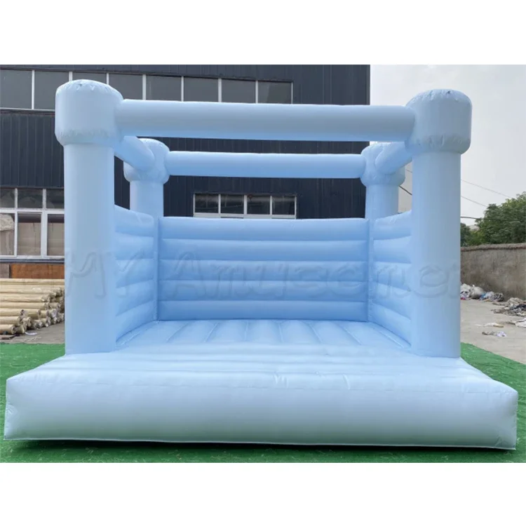 Commercial Grade Light Pastel Color Wedding Bounce House Inflatable Jumping White Bouncy Castle