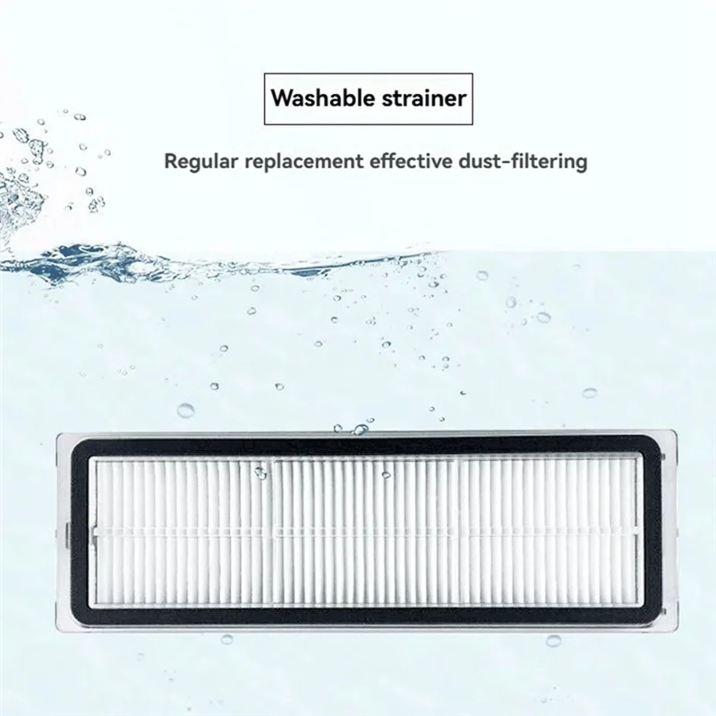 A44U 16PCS แปรงกรอง Mop ผ้าและแปรงหลักสําหรับ Xiaomi Mijia 1C 1T เครื่องดูดฝุ่นอุปกรณ์เสริมอะไหล่