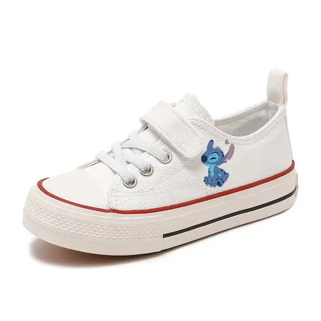 Zapatos de lona Lilo Stitch para niña y niño, zapatillas deportivas de dibujos animados, informales de Disney, cómodas, tenis con estampado