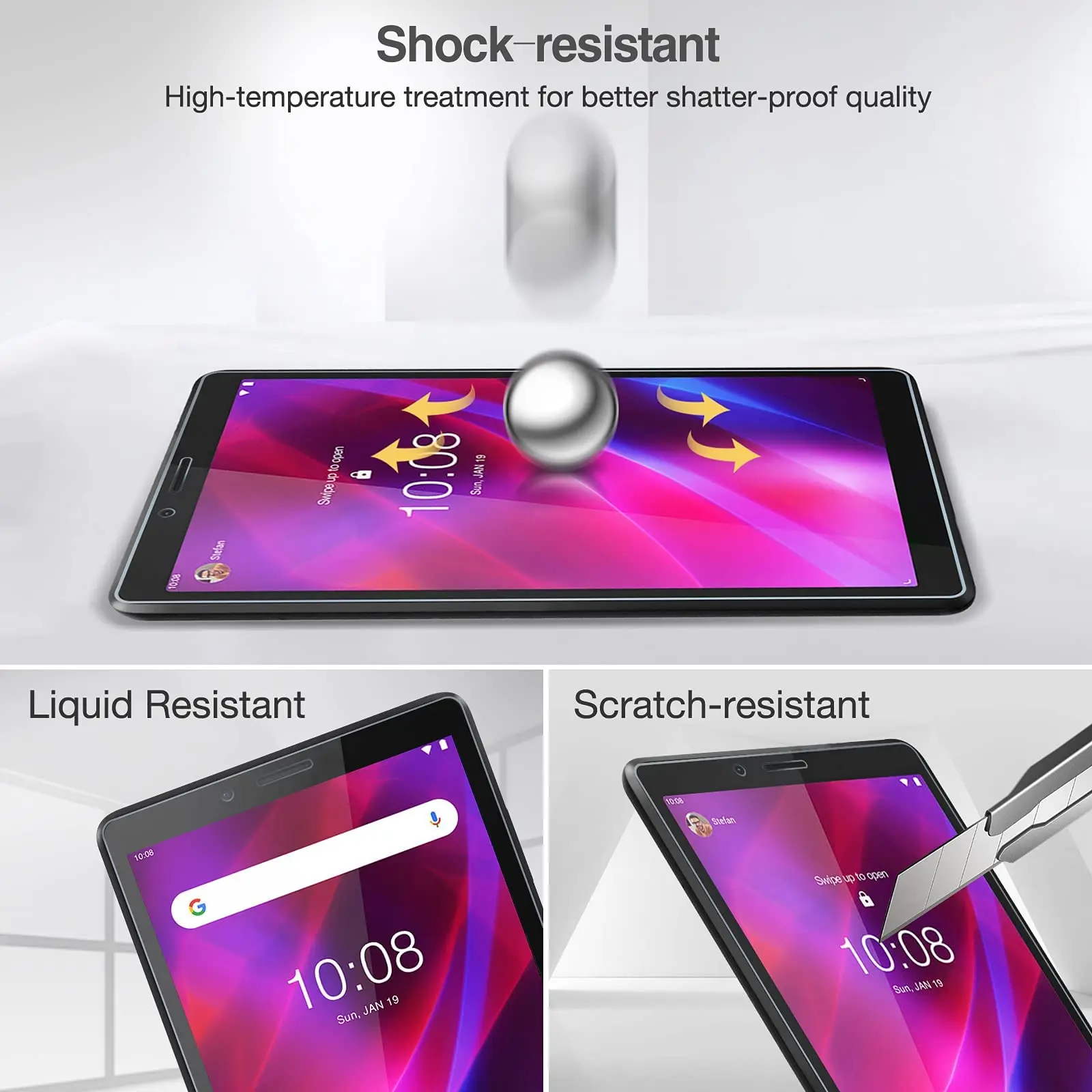 For Lenovo Tab M7 3rd/2nd Gen 7 inch Screen Protector HD anti-scratch Tempered Glass Screen Film for 7
