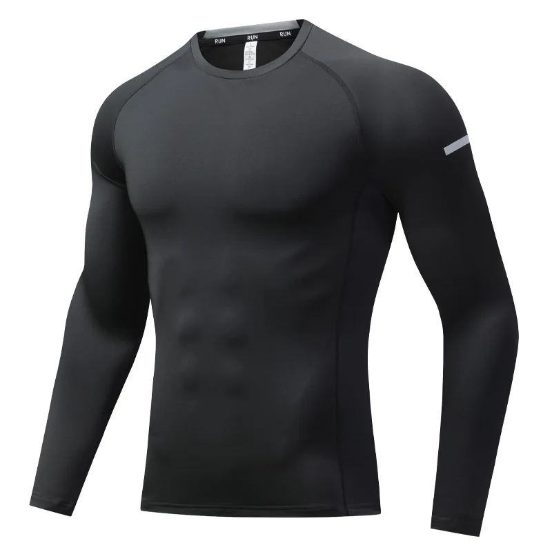 Running Fitness Undershirts Quick Dry Breathable Reflection Octdoor Gym Camping Hiking Long Shirt Workout Training Jogging Shirt