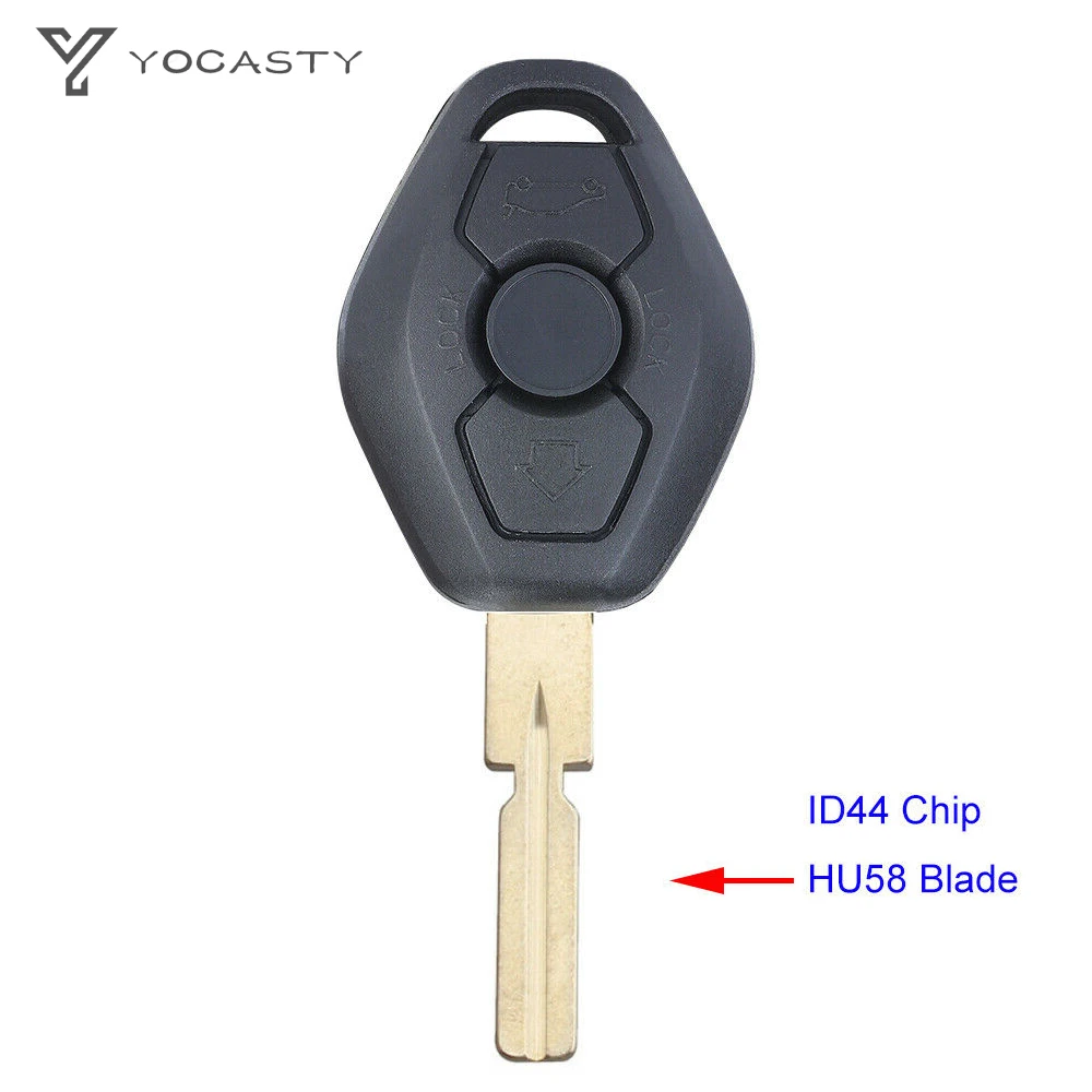 YOCASTY EWS System Remote Key 3 Buttons HU58 Blade 7935 Chip ID44 For 2000 2001 2002 2003 E38 E39 E46 BMW Z Z3 3 5 6 7 Series