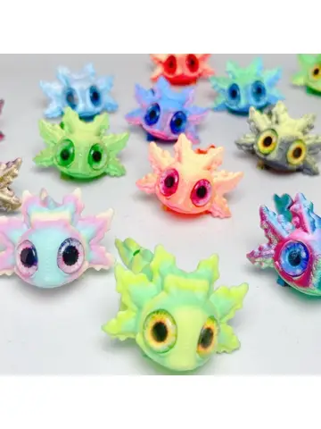 3D Printed Salamander Figures Animal Toys Multi-Joint Movable Simulation Eyes Fidget Toys Home Accessories Desk Decor Kids Gift
