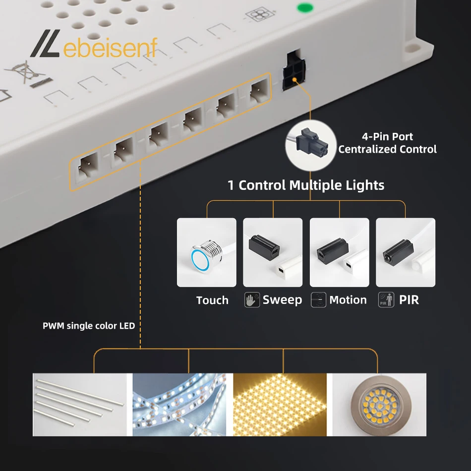 LED Power Supply DC12V 2A 3A 5A 8A Lighting Transformer Adapter Dupont Port LED Strip Driver DIY Home Cabinet Closet Shelf Light