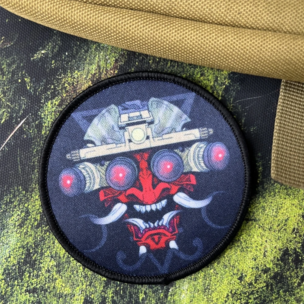 ДьЯвол С ПHB Morale Badge Demonic Possession Printed Patches Tactical Backpack Hook and Loop Sticker