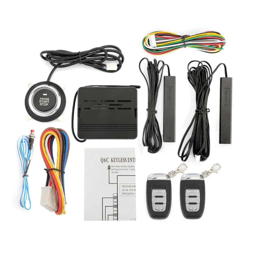 

12V Universal Start Push Button Remote Starter Keyless Entry Car SUV Engine Start Alarm System Stop Auto