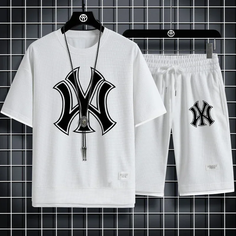 

Men's and women's short-sleeved sportswear, casual, breathable, comfortable shorts, Summer, 2025 new, fashionable sportswear