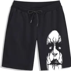 Men's Black Metal Shorts Rock Gothic Kiss Death Core Fifties Shorts Men's Casual Beach Pants Fashion Pull-Up Pants