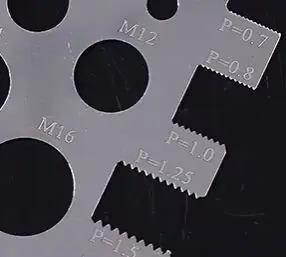 Durabler Stainless Steel Ruler Screw Measuring Ruler Precise Pitch Measurement Thread Gauge Screw Measurement Ruler Measuring